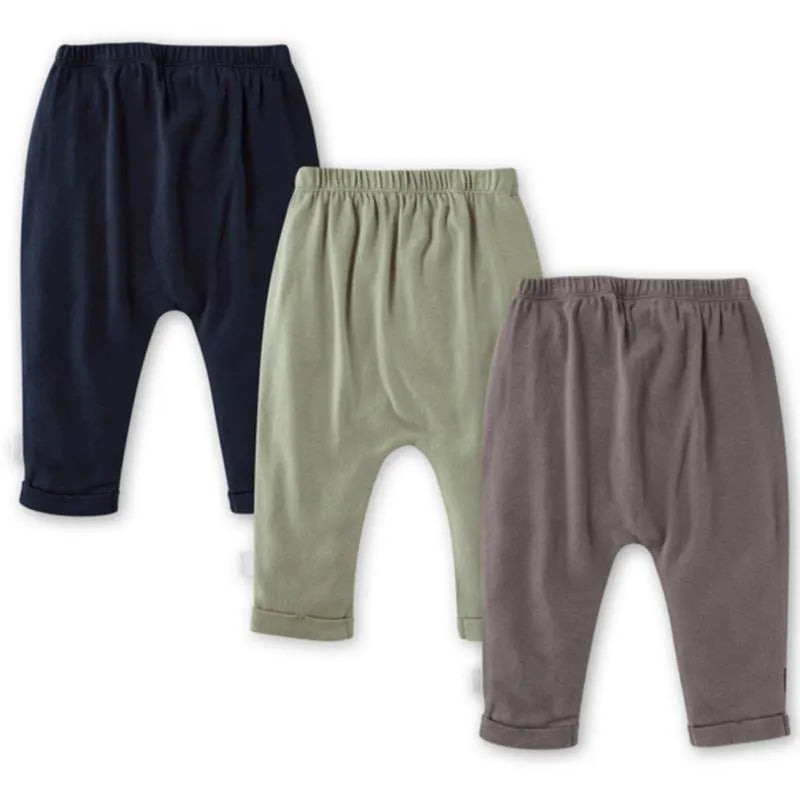 Burts Bees - 3Pk Organic Cotton Baby Harem Pants, Midnight Image 3