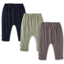 Burts Bees - 3Pk Organic Cotton Baby Harem Pants, Midnight Image 3