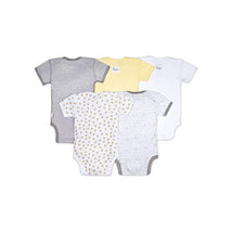 Burt's Bees - 5Pk Baby Short Sleeve Bodysuits, Sunshine Image 2