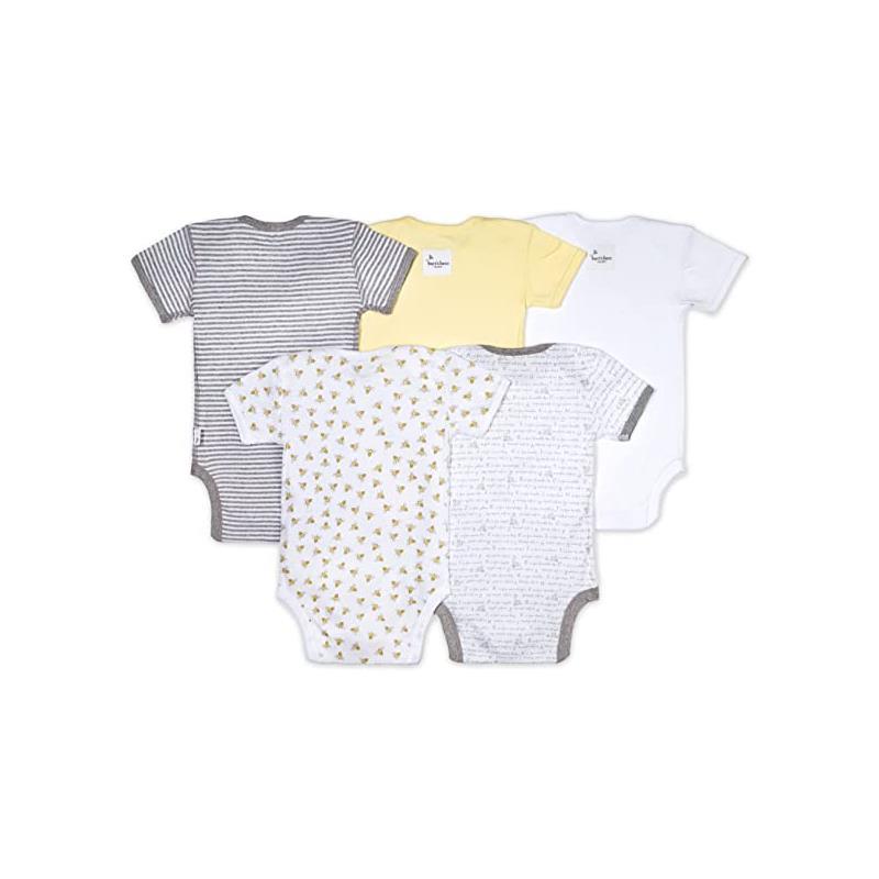 Burt's Bees - 5Pk Baby Short Sleeve Bodysuits, Sunshine Image 2