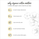 Burts Bees - 5Pk Bee Essential Organic Burp Cloths, Cloud Image 4