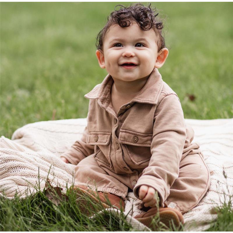 Burts Bees - Acid Wash Infant Jumpsuit Ginger Loaf Image 2