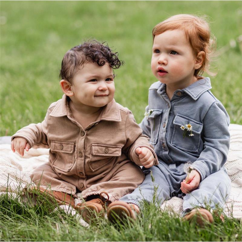 Burts Bees - Acid Wash Infant Jumpsuit Ginger Loaf Image 4