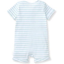 Burts Bees - Baby Boy Rib Stripe Romper, Ocean Image 2