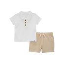 Burts Bees - Baby Boys Shirt & Pant Outfit Bundle, Cloud Image 1