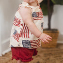 Burts Bees Baby Girl American Flag Girl Tank & Shorts Set Image 2