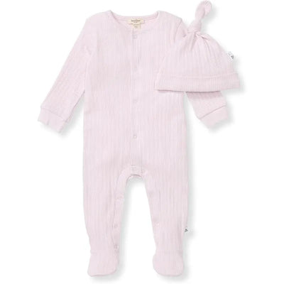 Burts Bees - Baby Girl Sweet Rib Jumpsuit Set, Sweet Lavender Image 1