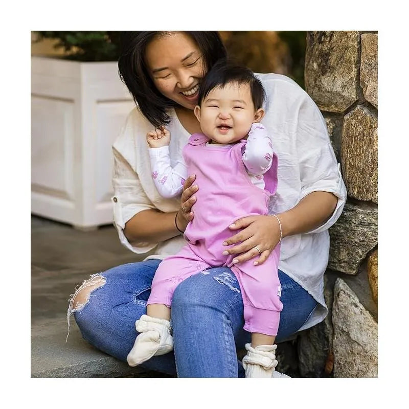 Burts Bees - Baby Girl Tortoise Jumpsuit & Bodysuit Set, Crocus Image 3