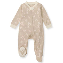 Burts Bees - Baby Girl Whimsical Floral Sleep & Play, Hummus Image 1