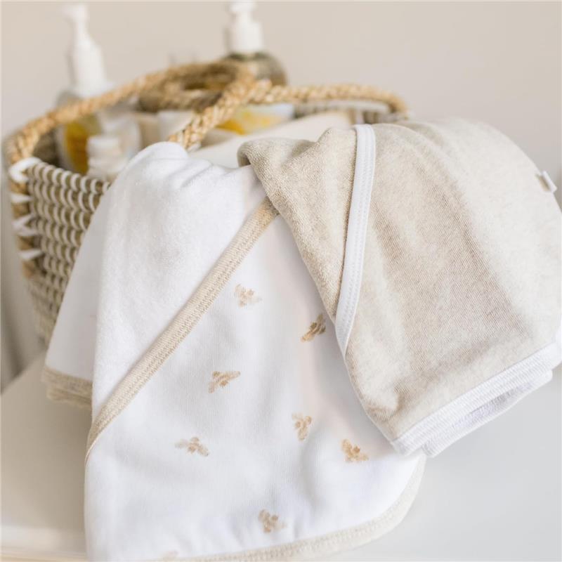 Burt's Bees - Baby Hooded Towels, Absorbent Knit Terry, Hummus Image 5