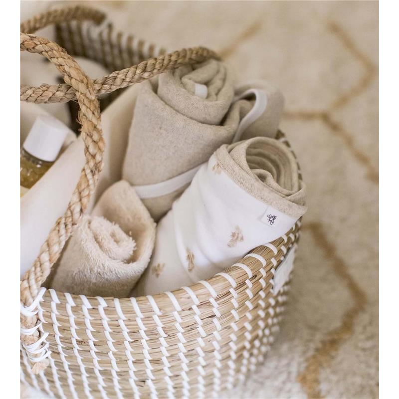 Burt's Bees - Baby Hooded Towels, Absorbent Knit Terry, Oatmel Image 4