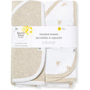 Burt's Bees - Baby Hooded Towels, Absorbent Knit Terry, Oatmel Image 5