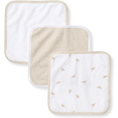 Burt's Bees - Baby Infant Washcloths, 100% Organic Cotton, 3Pck, Oatmel Image 1