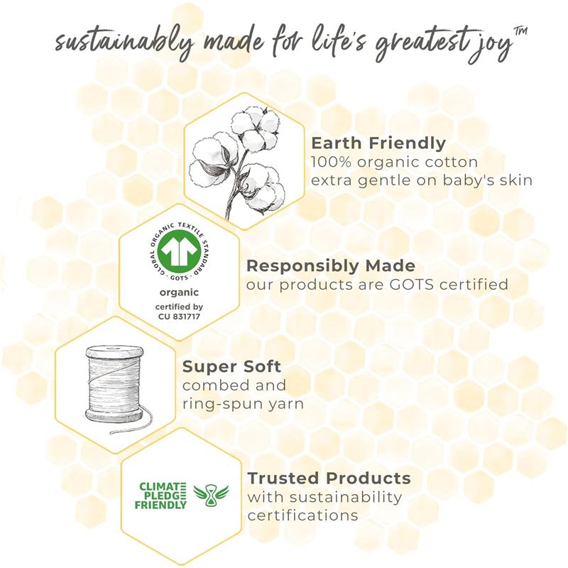 Burt's Bees - Baby Infant Washcloths, 100% Organic Cotton, Knit Terry, 3Pk, Quarry Image 3