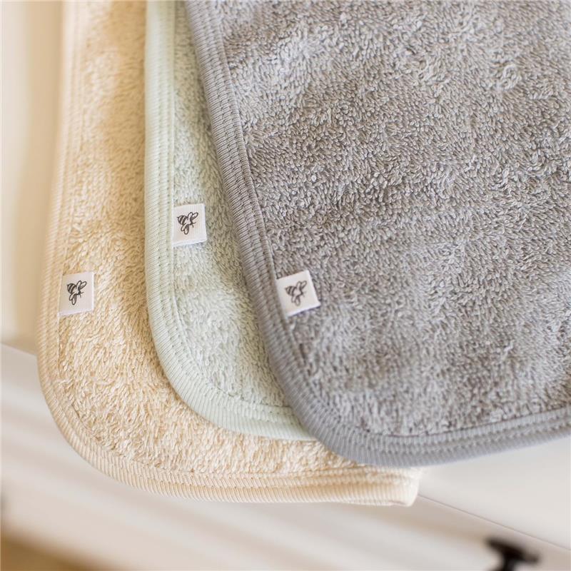 Burt's Bees - Baby Infant Washcloths, 100% Organic Cotton, Knit Terry, 3Pk, Quarry Image 5