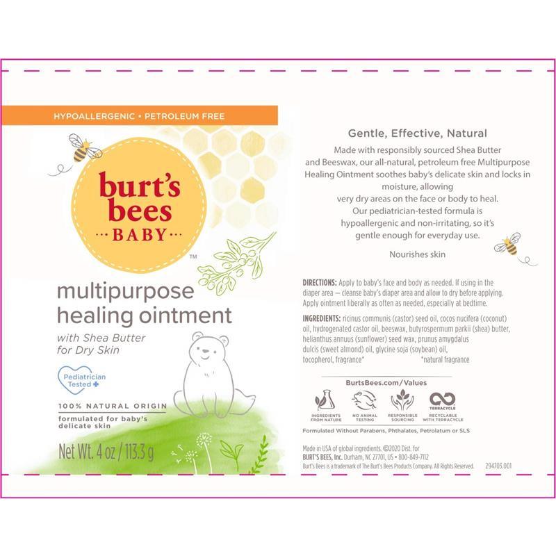 Burt's Bees Baby Multi Purpose Healing Ointment Tube 4Oz Image 2