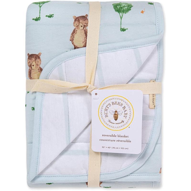 Burts Bees - Baby Reversible Blanket Storybook Bear Image 2