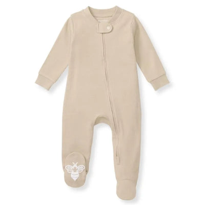 Burts Bees - Baby Unisex Solid Rib Sleep & Play, Hummus Image 1
