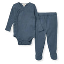 Burts Bees - Baby Unisex Wrap Front Bodysuit Set, Underwater Image 1