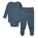 Burts Bees - Baby Unisex Wrap Front Bodysuit Set, Underwater Image 2