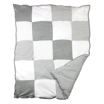 Burt's Bees Bedding - Dottie Bee Baby Quilt, Heather Grey Image 1