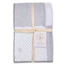 Burt's Bees Bedding - Dottie Bee Baby Quilt, Heather Grey Image 2