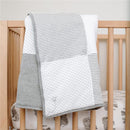 Burt's Bees Bedding - Dottie Bee Baby Quilt, Heather Grey Image 7
