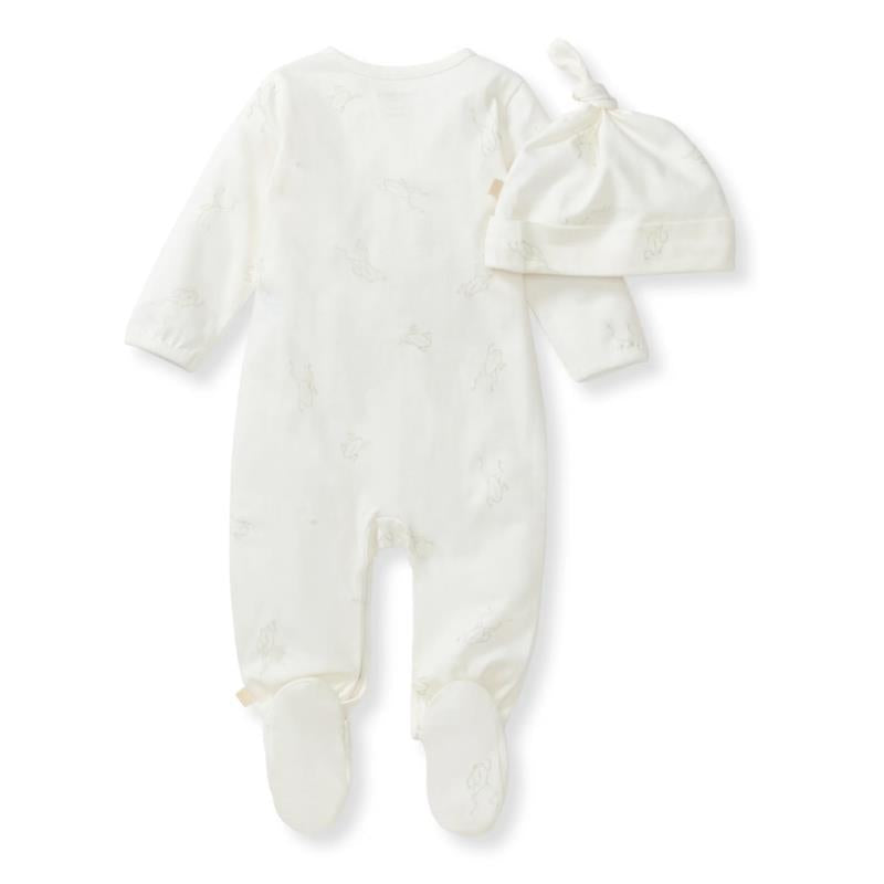 Burts Bees Frog Baby Jumpsuit & Hat Set Image 3