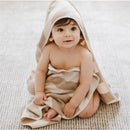 Burts Bees - Organic Cotton Rugby Stripe Woven Terry Towel & Washcloth Set Oat Image 3