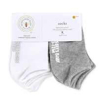 Burts Bees - 6Pk Organic Cotton Solid Heather Grey Baby Socks Image 2