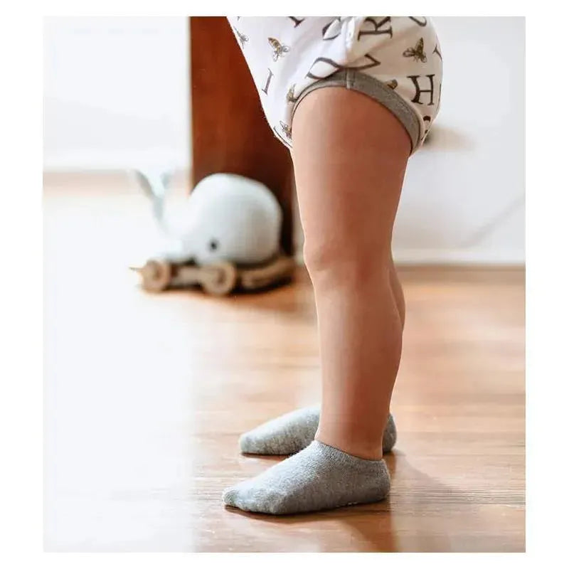 Burts Bees - 6Pk Organic Cotton Solid Heather Grey Baby Socks Image 3