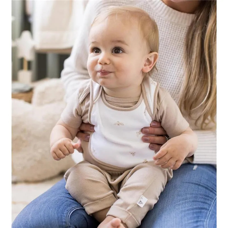 Burts Bees - Set Of 5 Hello Moon Lap Shoulder Bibs, Quarry Image 2