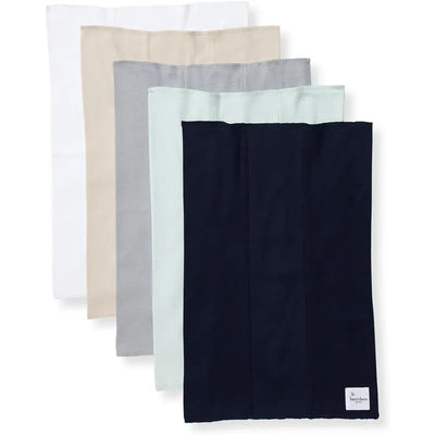 Burts Bees - Set Of 5 Solid Burp Cloths, Midnight Image 1