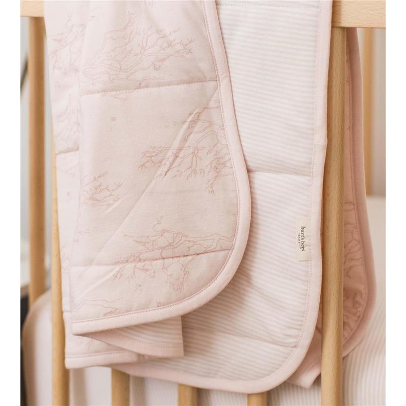 Burt's Bees - Swaying Branches Reversible Blanket, Ranunculus Pink Image 4