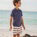 Burts Bees Usa Stripe Polo Shirt & Shorts Set Image 3