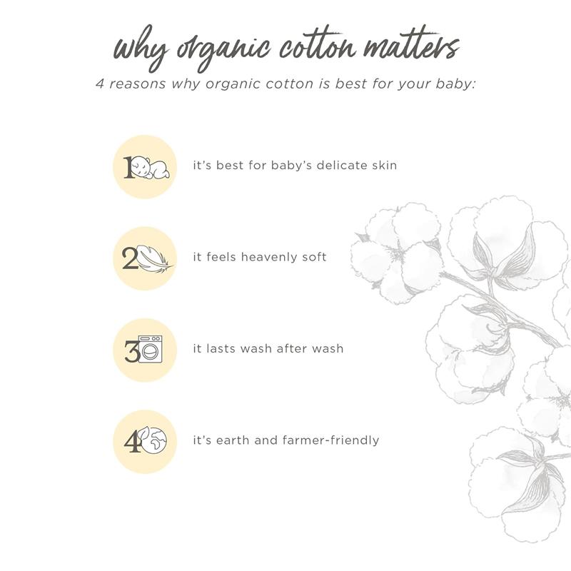 Burt's Bees - Whimsical Floral Reversible Blanket, Hummus Image 2