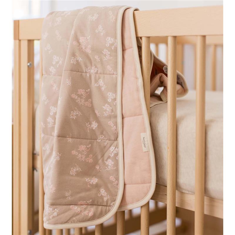 Burt's Bees - Whimsical Floral Reversible Blanket, Hummus Image 3