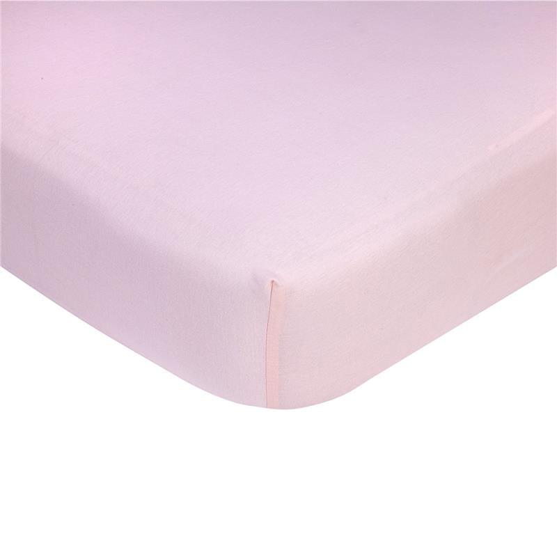 Carter' s Baby Basics Knit Fitted Crib Sheet, Pink Image 1