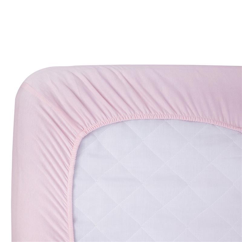 Carter' s Baby Basics Knit Fitted Crib Sheet, Pink Image 2