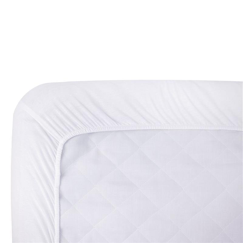 Carter' s Baby Basics Knit Fitted Crib Sheet, White Image 3