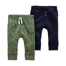 Carter's 2-Pack Baby Pull-On Pants Navy and Green Lion Image 1