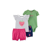 Carters - 4Pk Baby Girl Short Sleeve & Set Strawberry  Image 1