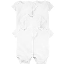 Carter's - 5-Pack Baby Short-Sleeve Bodysuits-White  Image 1