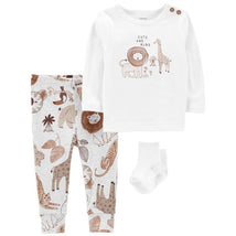Carters - Baby Boy 3Pk Safari Animals Outfit, White Image 1