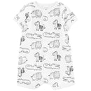Carters - Baby Boy Animals Snap-Up Romper, Ivory Image 1