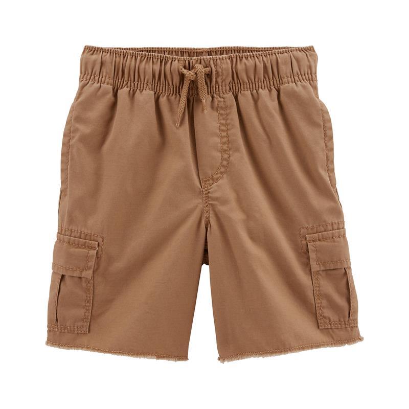 Carters - Baby Boy Drawstring Cargo Shorts, Brown Image 1