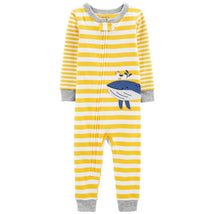 Carters - Baby Boy Whale Cotton Footless PJs, Yellow Image 1