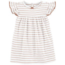Carters - Baby Girl 2Pk Bodysuit Dress & Cardigan Set, Brown/White Image 2