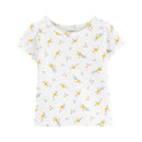 Carters - Baby Girl 2Pk Floral Tee & Shortall Set, Yellow/White Image 3