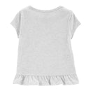 Carters - Baby Girl Butterfly Jersey Tee, Heather Image 2